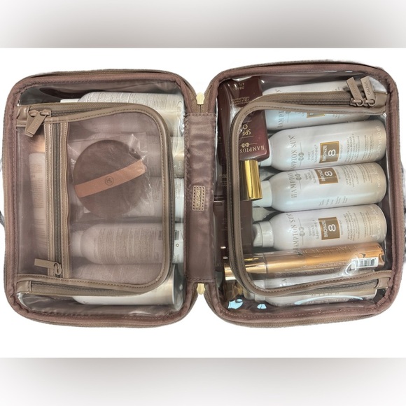 Calpak Transparent Cosmetic Case in Carmel 
11.25" x 9" x 5.75" - Picture 7 of 13